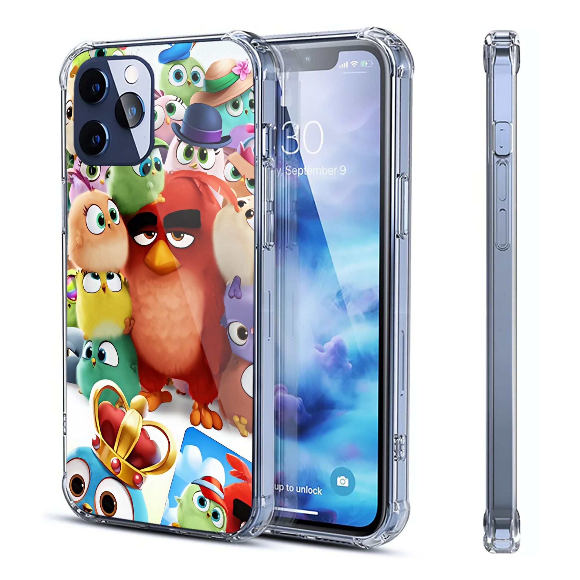 （画像用） Angry Birds アングリーバード 【iPhone 12シリーズ対応】透明スマホケース（クリアソフトケース）